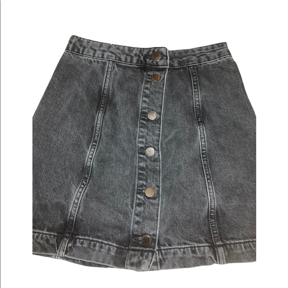 (SOLD) 🎊NWOT TOP SHOP MOTO BLUE DENIM MINI SKIRT - Picture 3 of 4